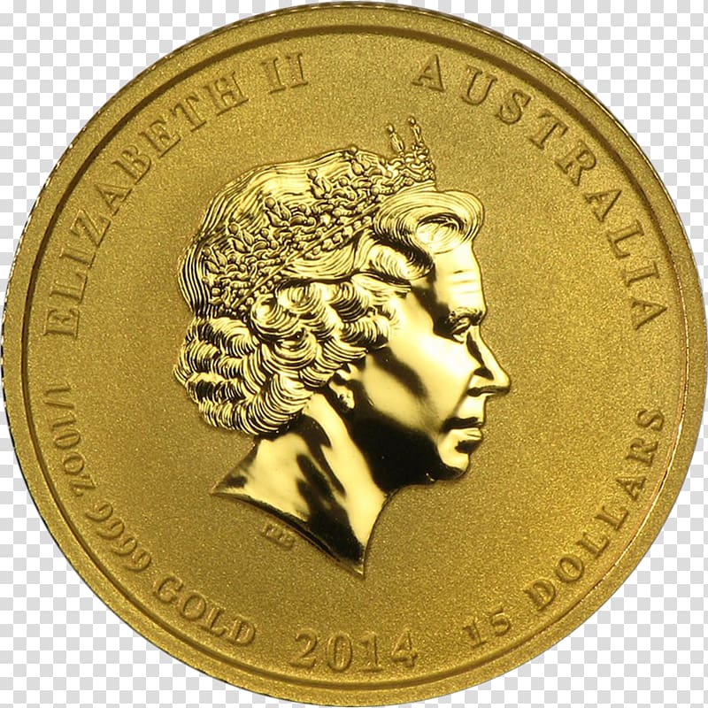 Perth Mint Coin Gold Horse Australian Lunar, Coin transparent background PNG clipart