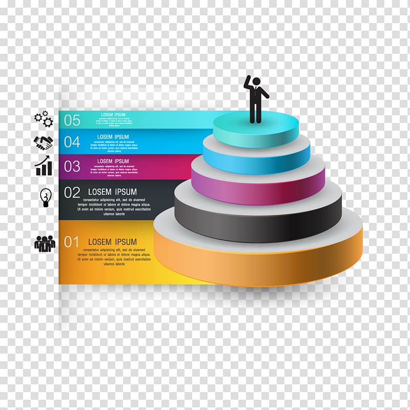 Infographic 3D computer graphics Adobe Illustrator, Decorative pattern stepped ppt transparent background PNG clipart