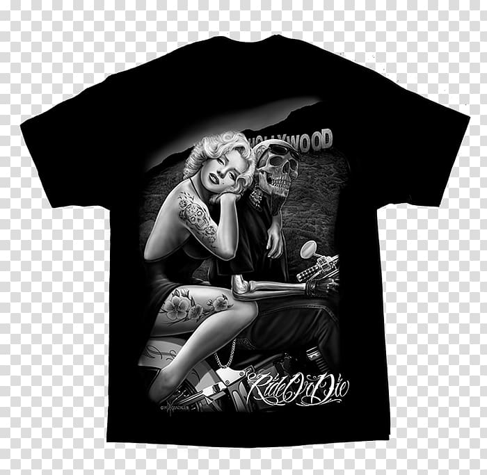Ride-or-die chick T-shirt Work of art Hollywood, T-shirt transparent background PNG clipart