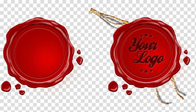 red stamps with your logo text, Pennsylvania Paper Sealing wax, Red sealing wax stamp with rope transparent background PNG clipart