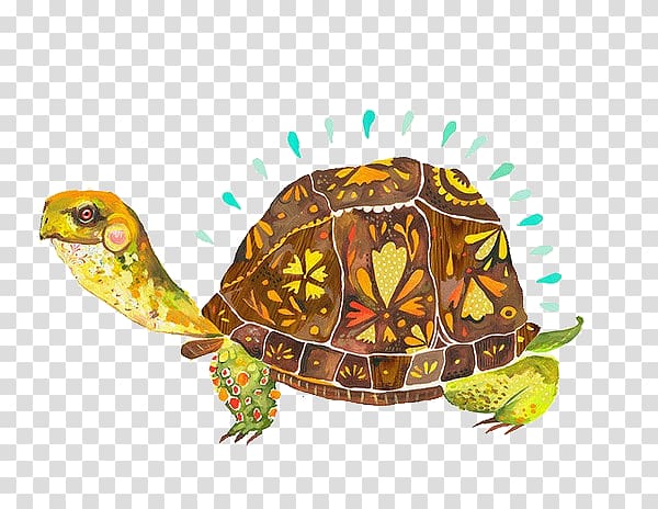 Paper Artist Painting, Painted Turtle transparent background PNG clipart