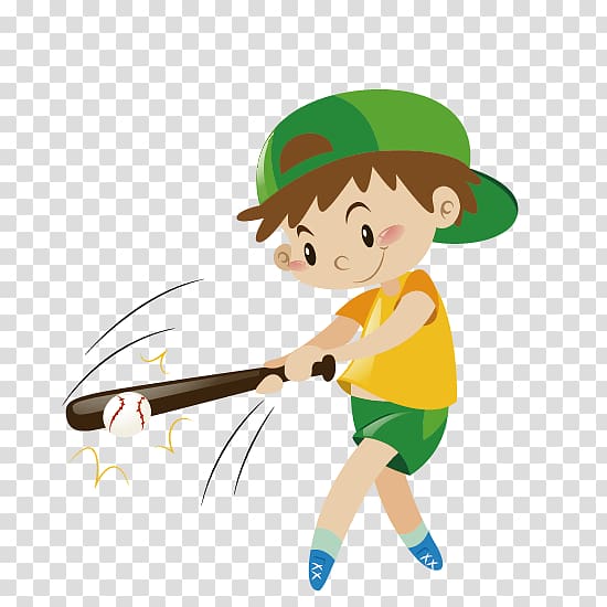 Baseball bat Illustration, Play the baseball boy to pull the material transparent background PNG clipart