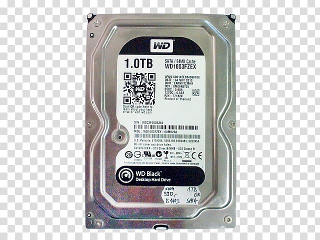 Hard Drives Serial ATA Western Digital WD Black SATA HDD WD Blue HDD, Serial ATA transparent background PNG clipart