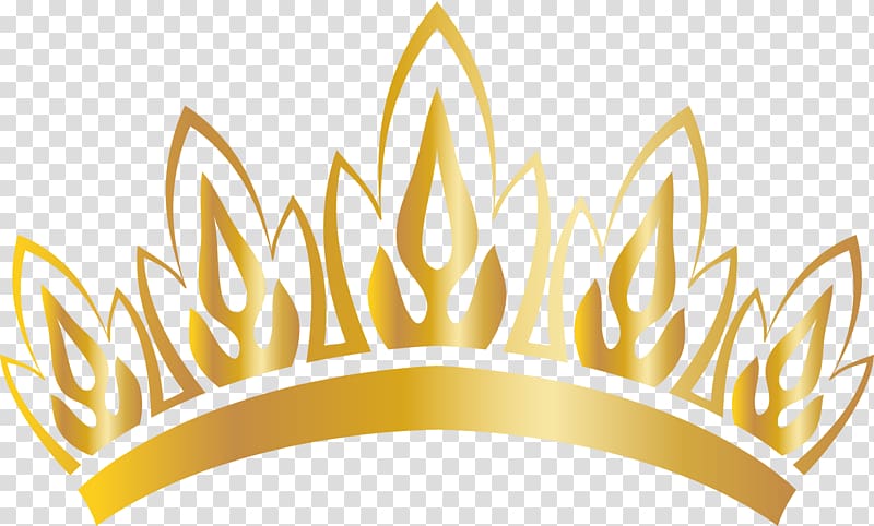 golden shining crown transparent background PNG clipart