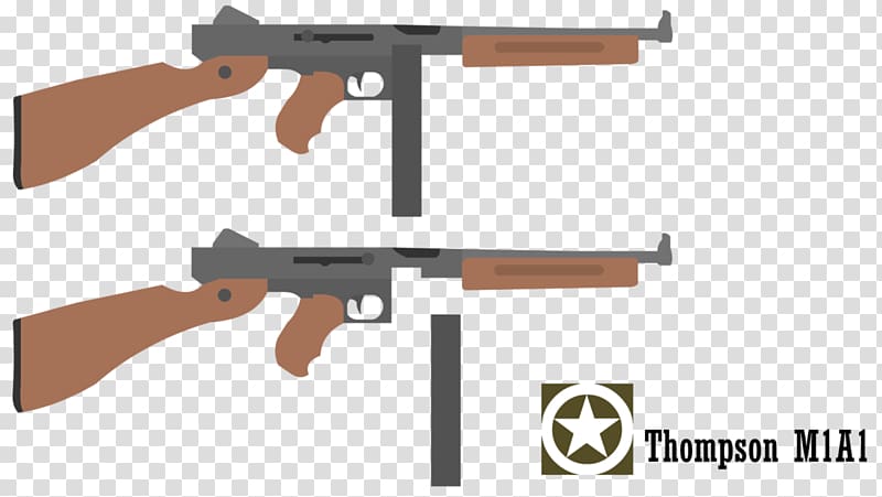 Trigger Thompson submachine gun Firearm Rifle, assault rifle transparent background PNG clipart