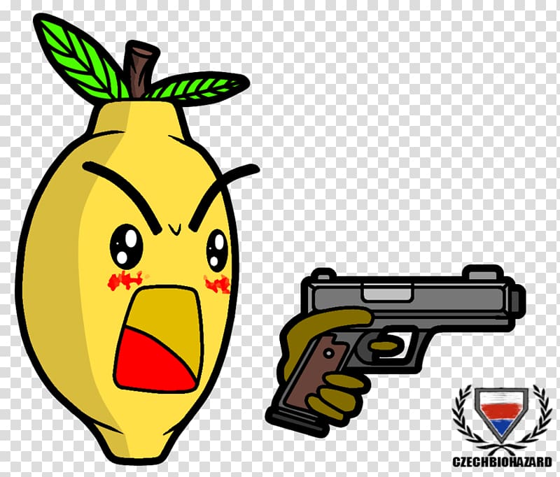 Lemon Firearm Drawing Chibi Juice, lemon transparent background PNG clipart