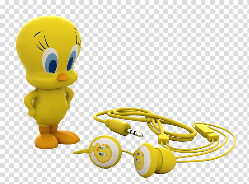 Tweety Sylvester MP3 player EMTEC Looney Tunes, headphones transparent background PNG clipart
