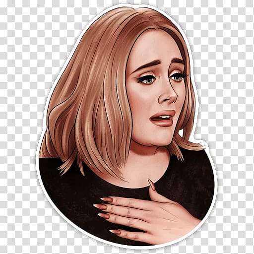 Adele Sticker Chun-Li Telegram Hair coloring, adele transparent background PNG clipart
