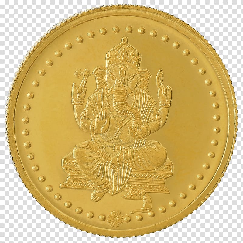 Gold coin Gold coin Numismatics Silver, lakshmi gold coin transparent background PNG clipart