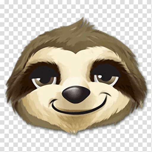 Sticker Telegram Canidae Dog Animal, sloth transparent background PNG clipart