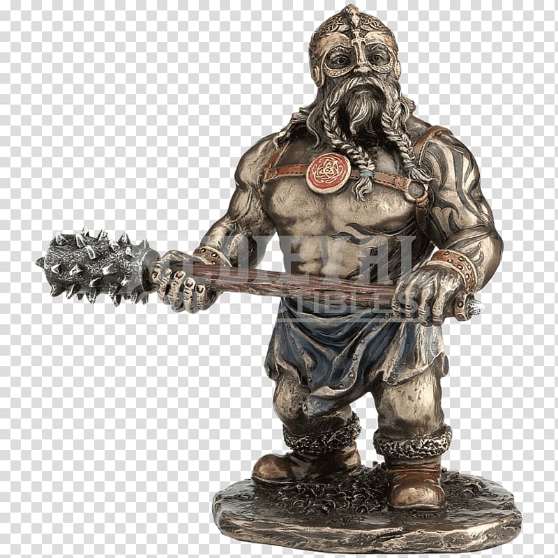 Statue Figurine Warrior Viking Sculpture, warrior transparent background PNG clipart