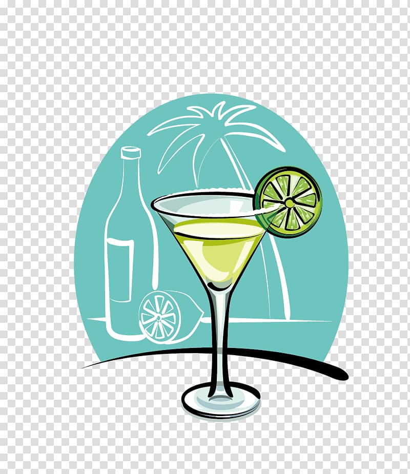 Margarita Drawing , Hand-painted cartoon cocktail transparent background PNG clipart