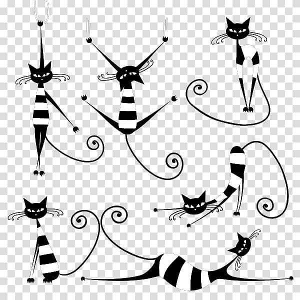 Cat Kitten , Cat wearing a striped dress form transparent background PNG clipart