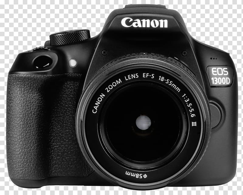 Canon EOS 1300D Canon EF-S 18–55mm lens Canon EF-S lens mount Canon EF-S 55–250mm lens Camera, Camera transparent background PNG clipart