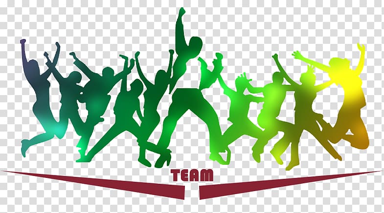 people silhouettes team color transparent background PNG clipart