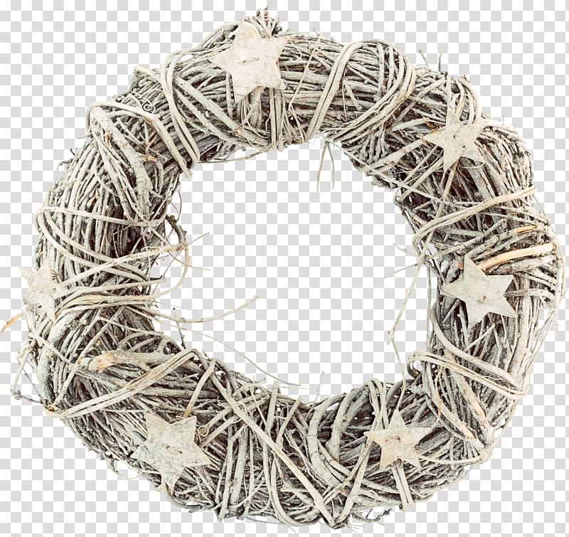 Wreath Christmas Twig, Pentagram circle decorative twigs transparent background PNG clipart