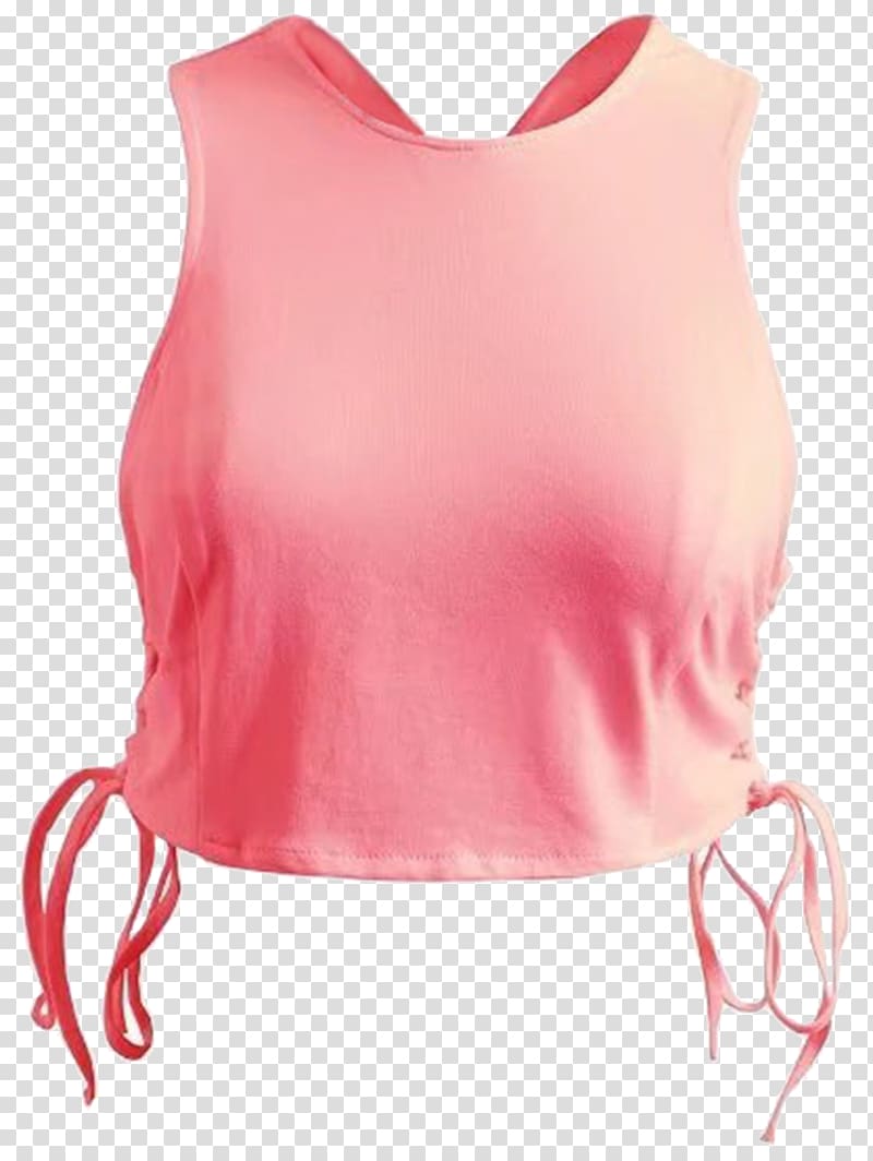 Sleeveless shirt Pink M Blouse Silk, CHINESE CLOTH transparent background PNG clipart