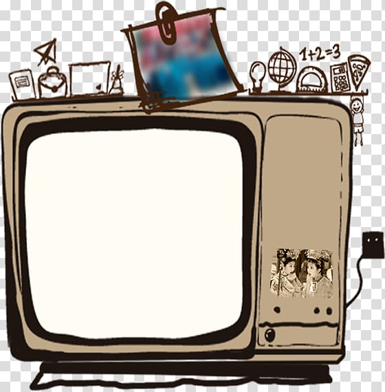 To the Sky Kingdom Television Cartoon, Black and white TV transparent background PNG clipart