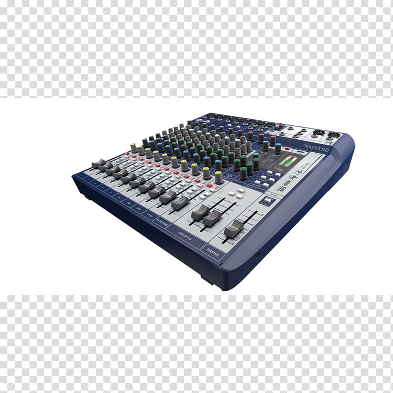 Audio Mixers Soundcraft Signature 12 MTK Analog signal, mixing consol transparent background PNG clipart