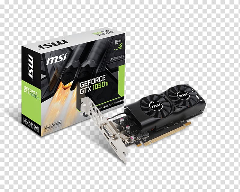 Graphics Cards & Video Adapters NVIDIA GeForce GTX 1050 Ti GDDR5 SDRAM Micro-Star International, Computer transparent background PNG clipart