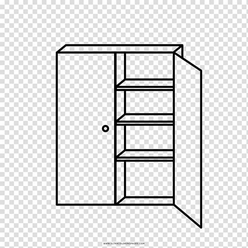 Shelf Drawing Armoires & Wardrobes Coloring book, closet transparent background PNG clipart