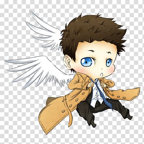 Castiel Fan art Drawing Anime, angel baby transparent background PNG clipart