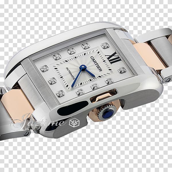 Watch strap Cartier Tank Anglaise Retail, watch transparent background PNG clipart