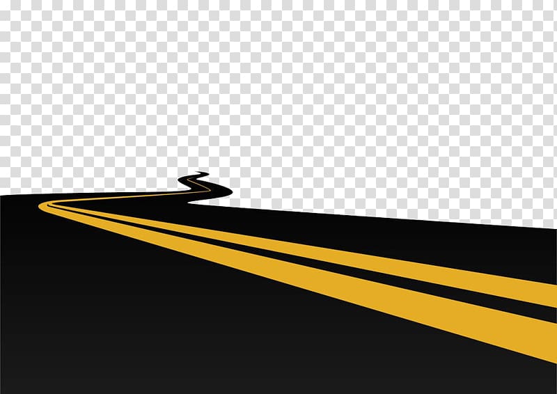 Brand Yellow , To extend the long black road transparent background PNG clipart