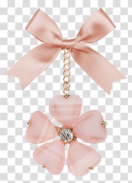 fresh pink ribbon bow transparent background PNG clipart