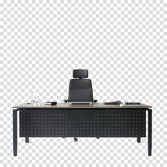Desk Furniture Arbeitstisch Office, front desk transparent background PNG clipart