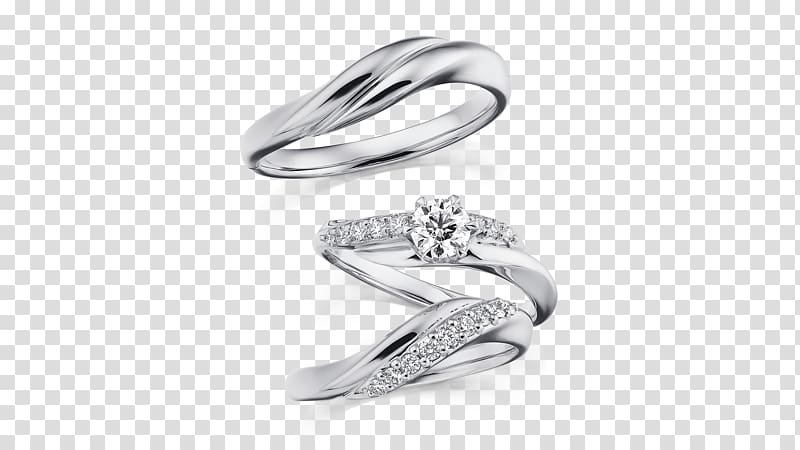 Silver Wedding ring Body Jewellery Platinum, silver transparent background PNG clipart