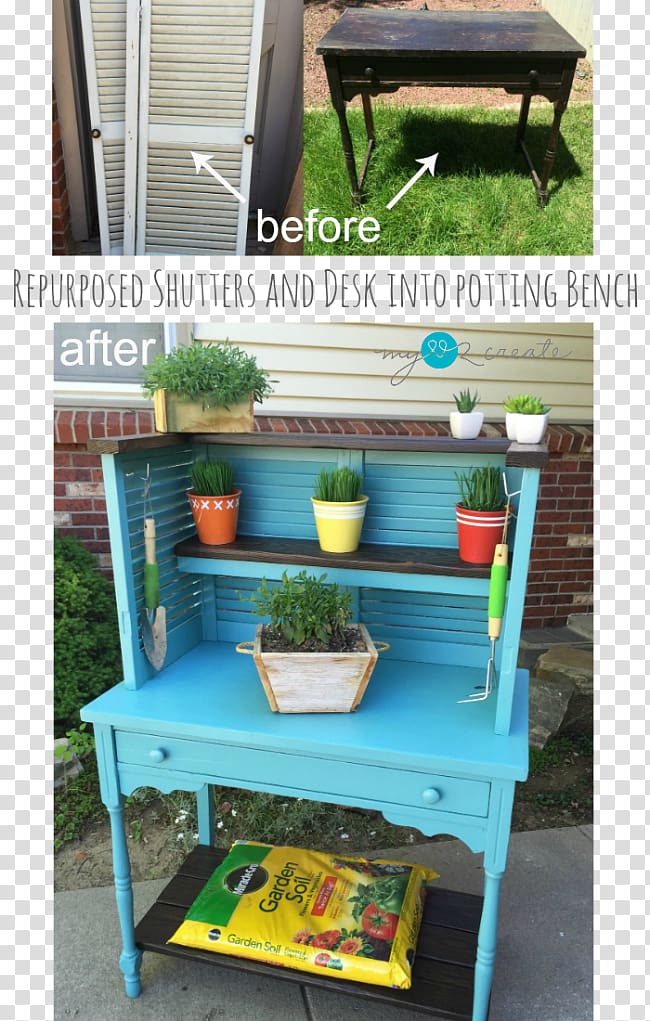 Table Potting bench Garden Shelf, table transparent background PNG clipart