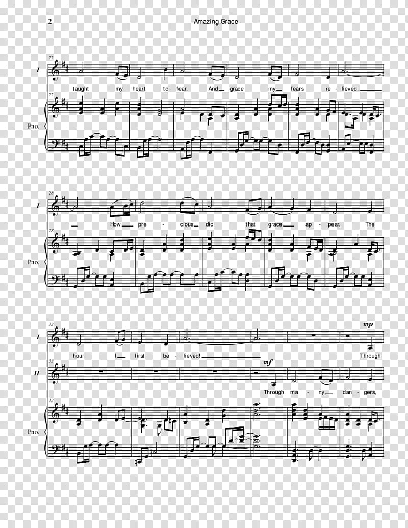 Sheet Music Line Music manuscript Point, Amazing Grace transparent background PNG clipart