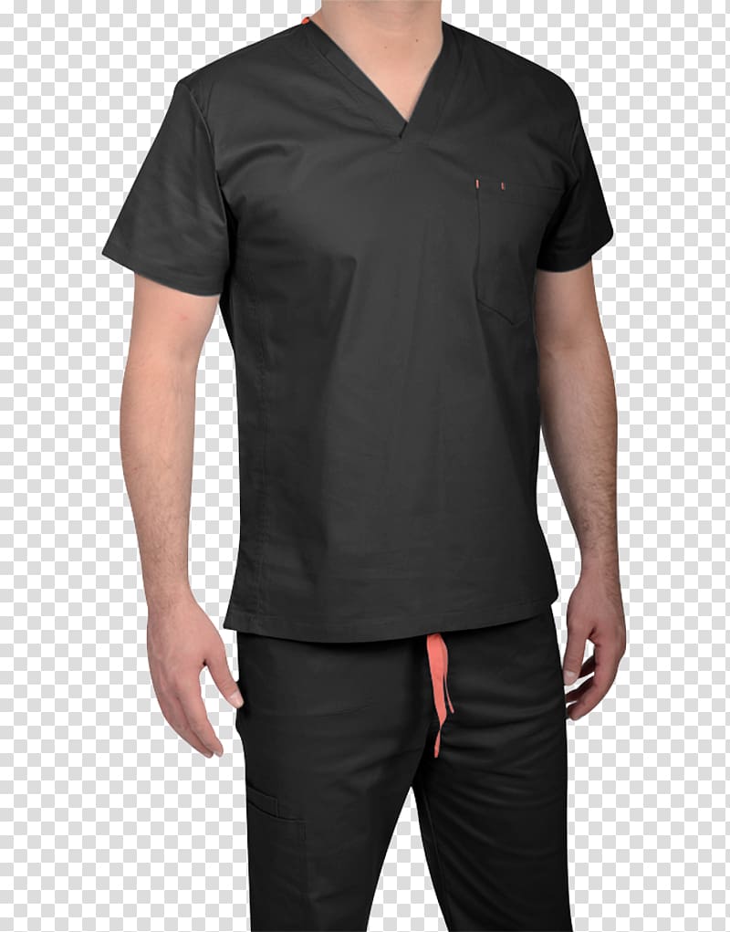 Scrubs T-shirt Clothing Nursing Lab Coats, black lab transparent background PNG clipart