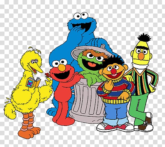 Sesame Street characters, Elmo Enrique Big Bird Count von Count Cookie Monster, sesame street transparent background PNG clipart