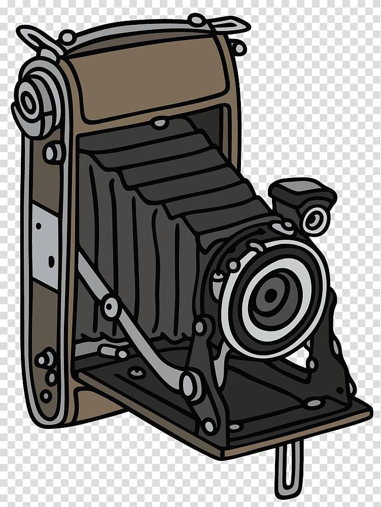 Camera Drawing , Brown classical camera transparent background PNG clipart