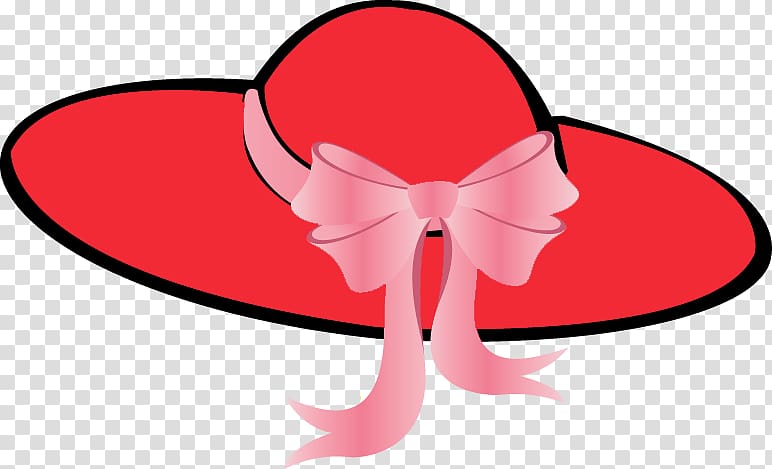Red Hat Society Sun hat Woman , Fancy Hat transparent background PNG clipart