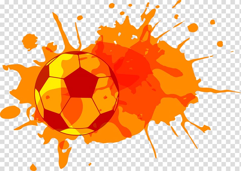 FIFA World Cup Football Watercolor painting, Football splash transparent background PNG clipart