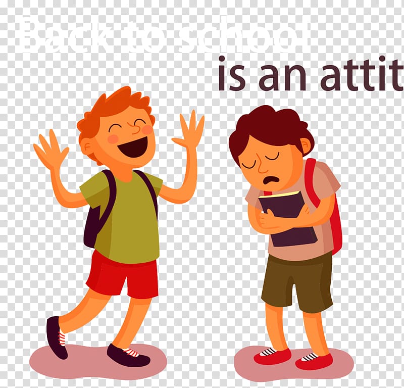 Student Euclidean Icon, Back to school treat different attitudes of students material transparent background PNG clipart