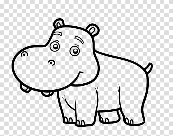 Hippopotamus Drawing Coloring book Dessin animé, desenho hipopotamo transparent background PNG clipart