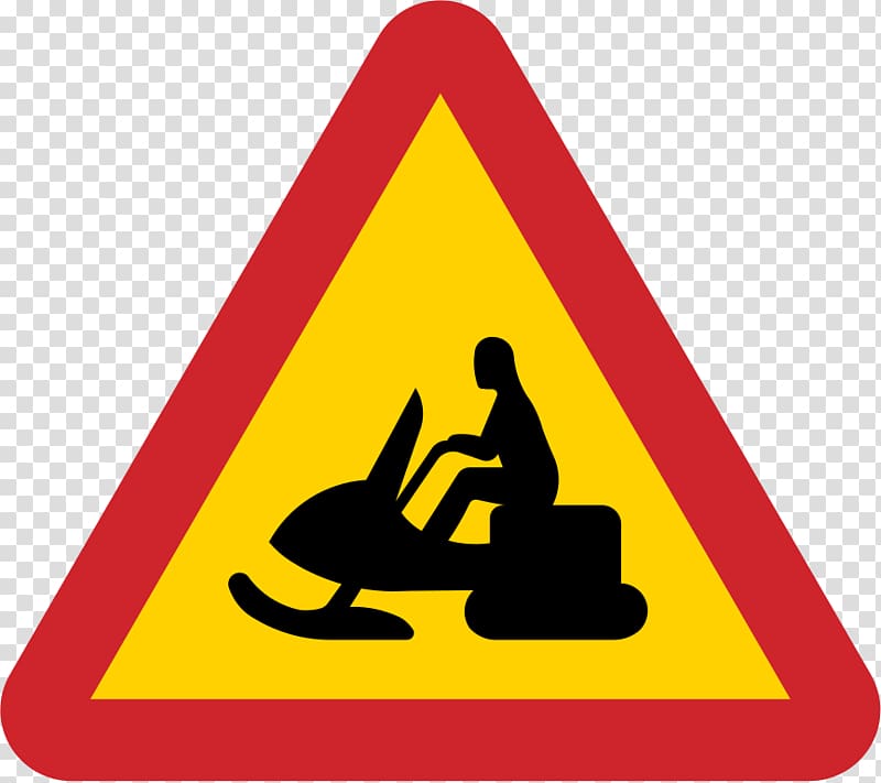 Warning sign Traffic sign Snowmobile Road, others transparent background PNG clipart