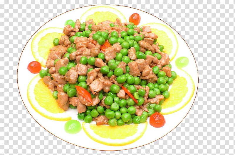 Vegetarian cuisine Yangzhou fried rice Chinese cuisine Pea, Sweet peas fried beef transparent background PNG clipart