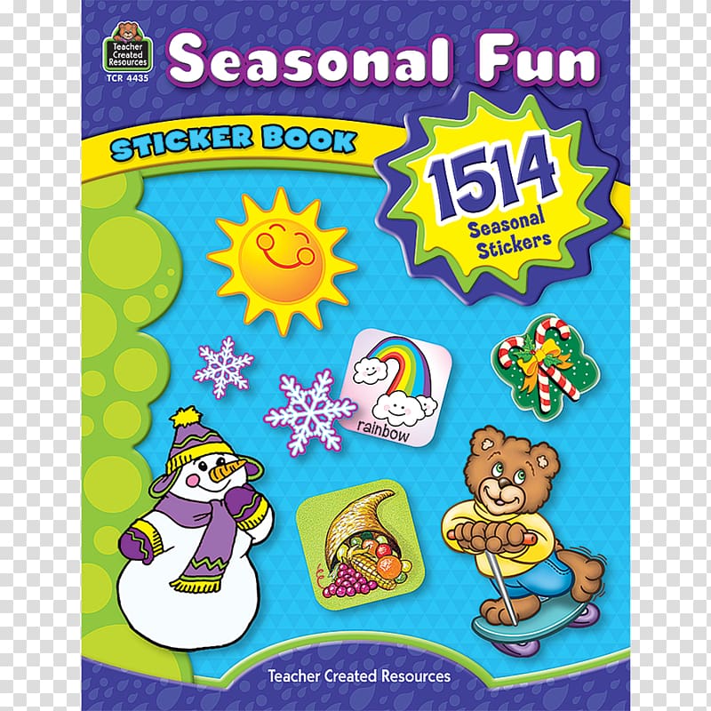 Seasonal Fun Sticker Book: 1514 Seasonal Stickers Paperback Sticker album, book transparent background PNG clipart