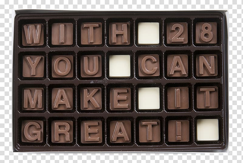 Chocolate bar Praline, chocolate letters transparent background PNG clipart