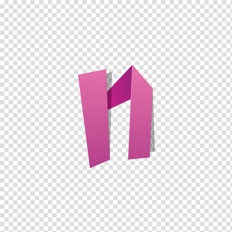 purple letter n illustration, Letter N Logo, Red origami letter N transparent background PNG clipart