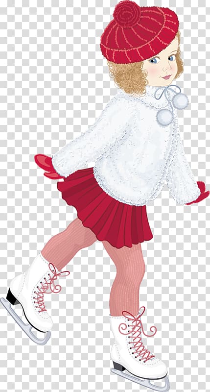 Betty Boop Cartoon Girl, Skating little girl transparent background PNG clipart