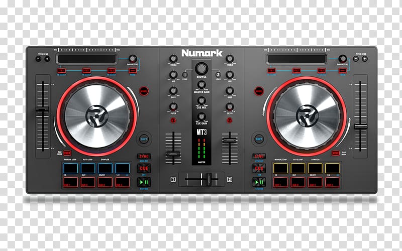 Virtual DJ DJ controller Disc jockey Audio Numark Industries, Disc jockey transparent background PNG clipart