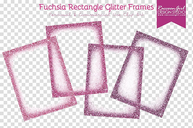 four white-and-pink glitter frames, frame Glitter Digital frame, Fuchsia Border Frame transparent background PNG clipart