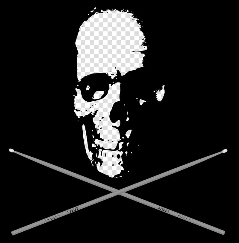 Skull , Drum Stick transparent background PNG clipart
