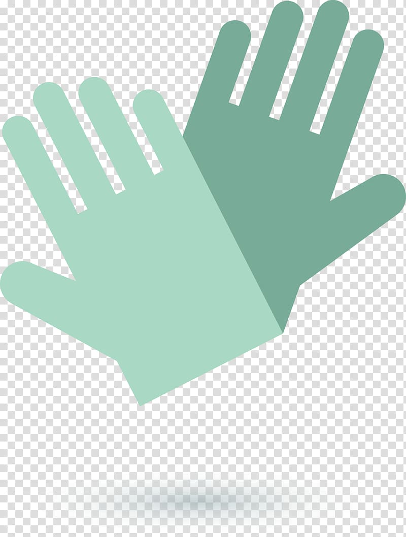 Glove Icon, Green gloves transparent background PNG clipart